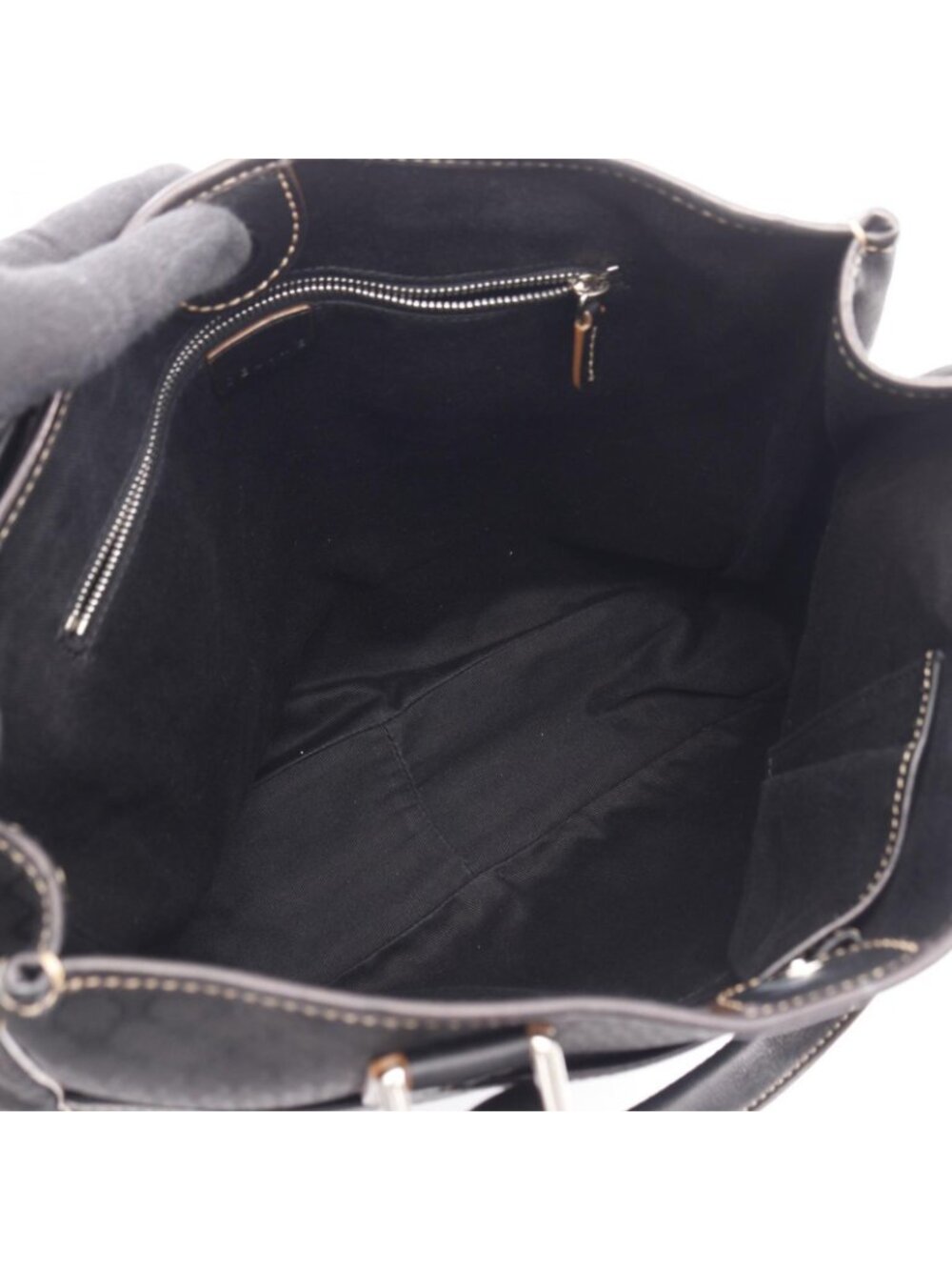 Celine Seri Tote Black Canvas Leather - Picture 3 of 9